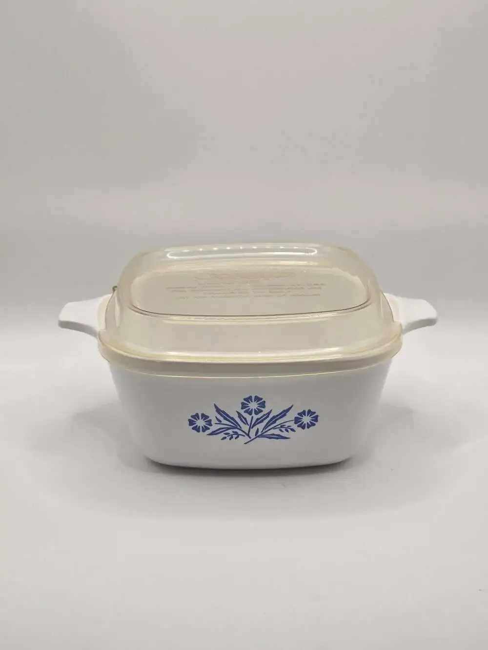 Set of 2 Vintage CorningWare Blue Cornflower P-43-B Casserole Dishes with Lids